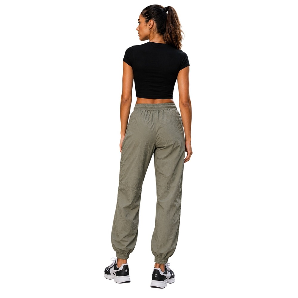 Lululemon Lab Sage Green Nylon Mid Rise Jogger Pants Womens 4 Streetwear - Picture 4 of 14